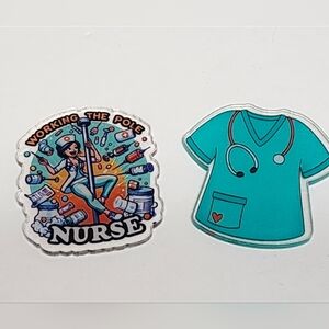 Flatback‎ Nurse Funny Crafts Badge Keychain Bag Clip Magnet